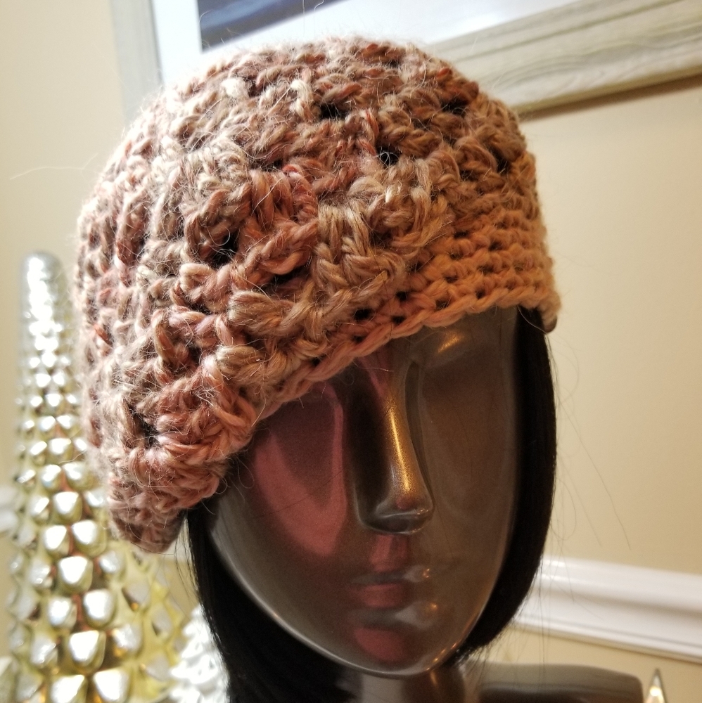 NWT Handmade Crochet Chunky 3-Way Unisex Beret